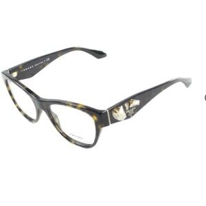 PRADA VOICE VPR07R Brown Jewel Crystal Glam Rare Eyeglasses Optical Frame-